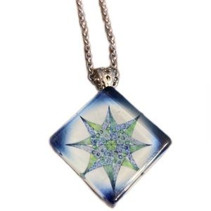 Glass Art Pendant Necklace